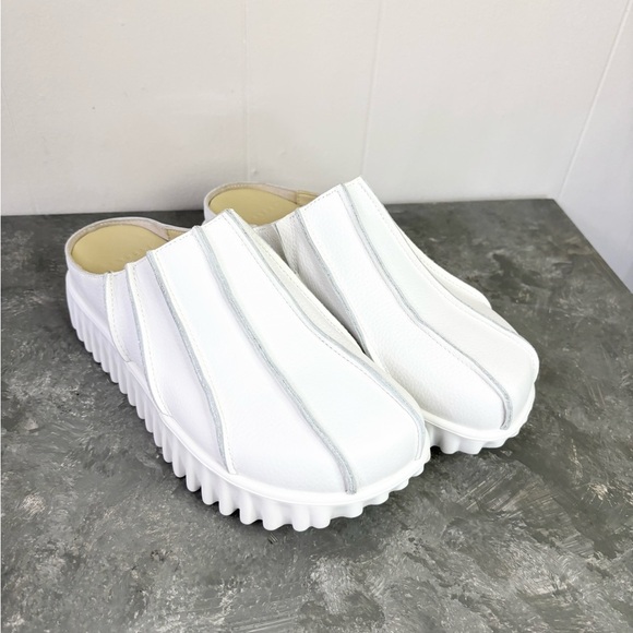 4CCCCEES waffo mules free people size EU 40 leather white new US 9.5 - Picture 4 of 9